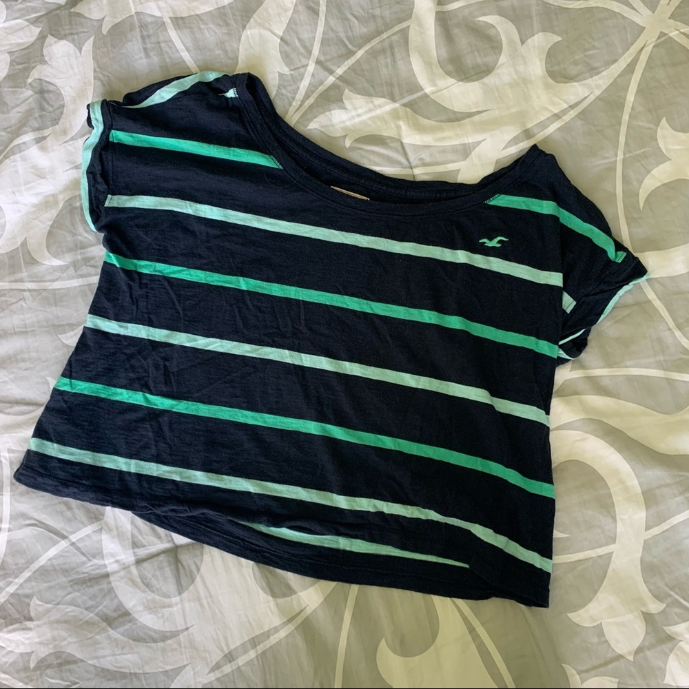 Stripped Cropped Flowy Top